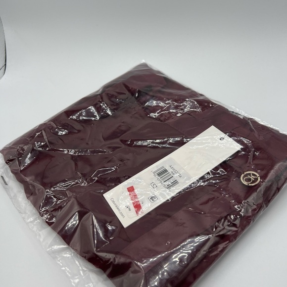 Calvin Klein Elegant Satin-Trim Chiffon Evening Wrap in Maroon NWT - Picture 5 of 5